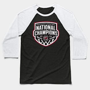 South Carolina Women's Basketball 2024 National Champions Logo Baseball T-Shirt